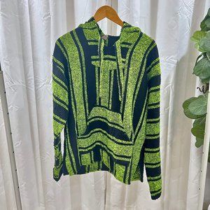 Earthbound Black Green Mexican Baja Hoodie